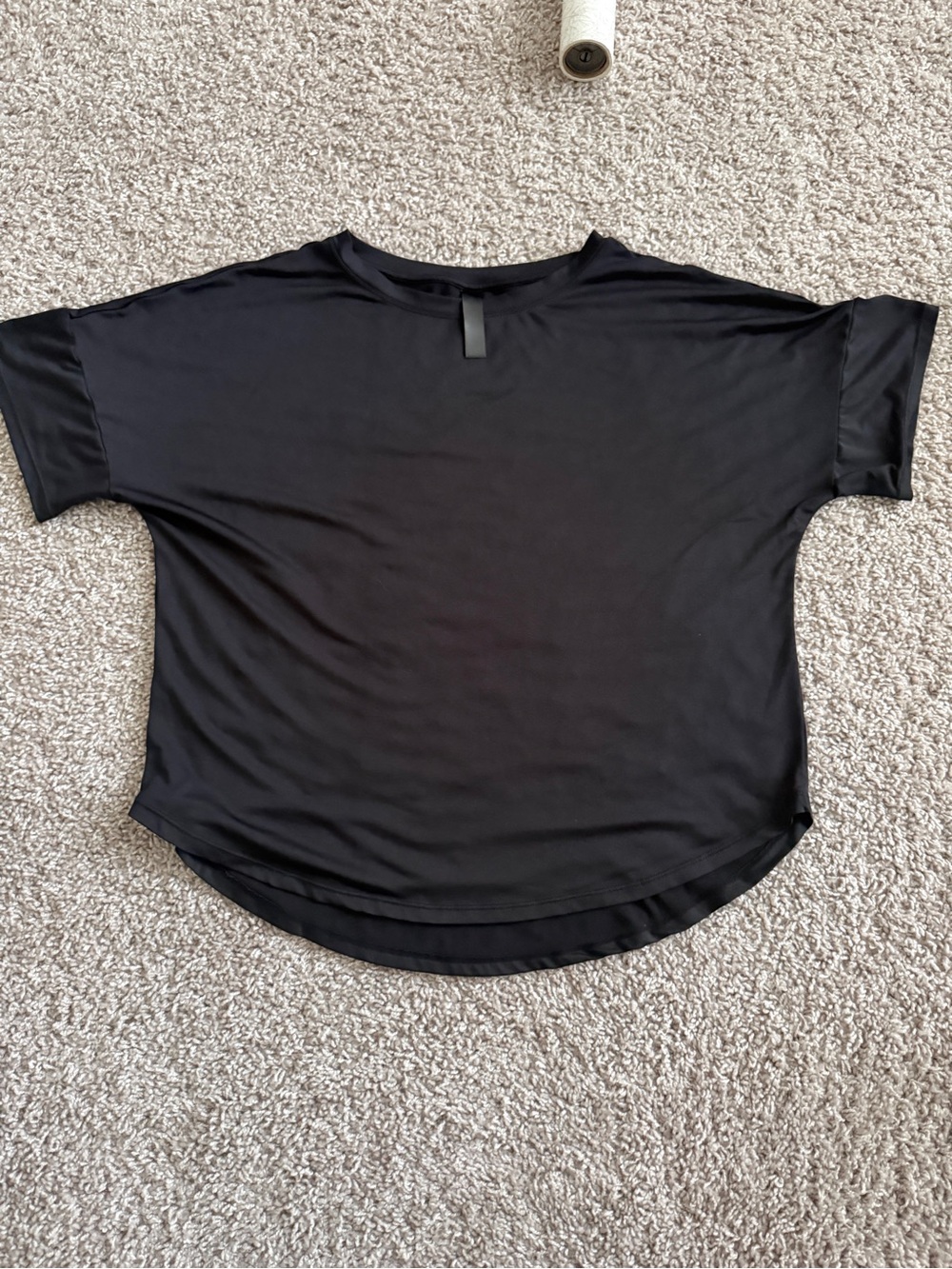 Black Women's Relaxed Short Sleeve Top